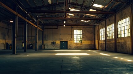 Dark Warehouse Interior