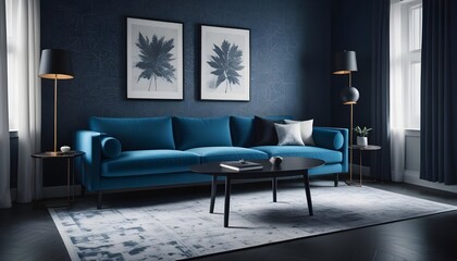 Illustration of the living room interior