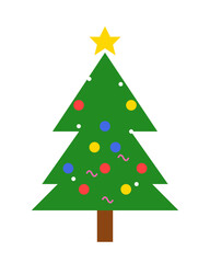 Fototapeta premium chrismas tree with simple style