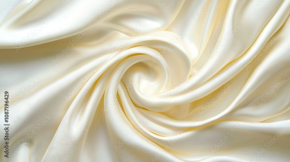 Poster white fabric with a circular design centering image