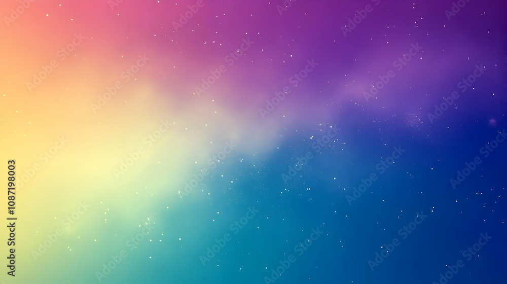 Poster abstract background with gradient colors and stars