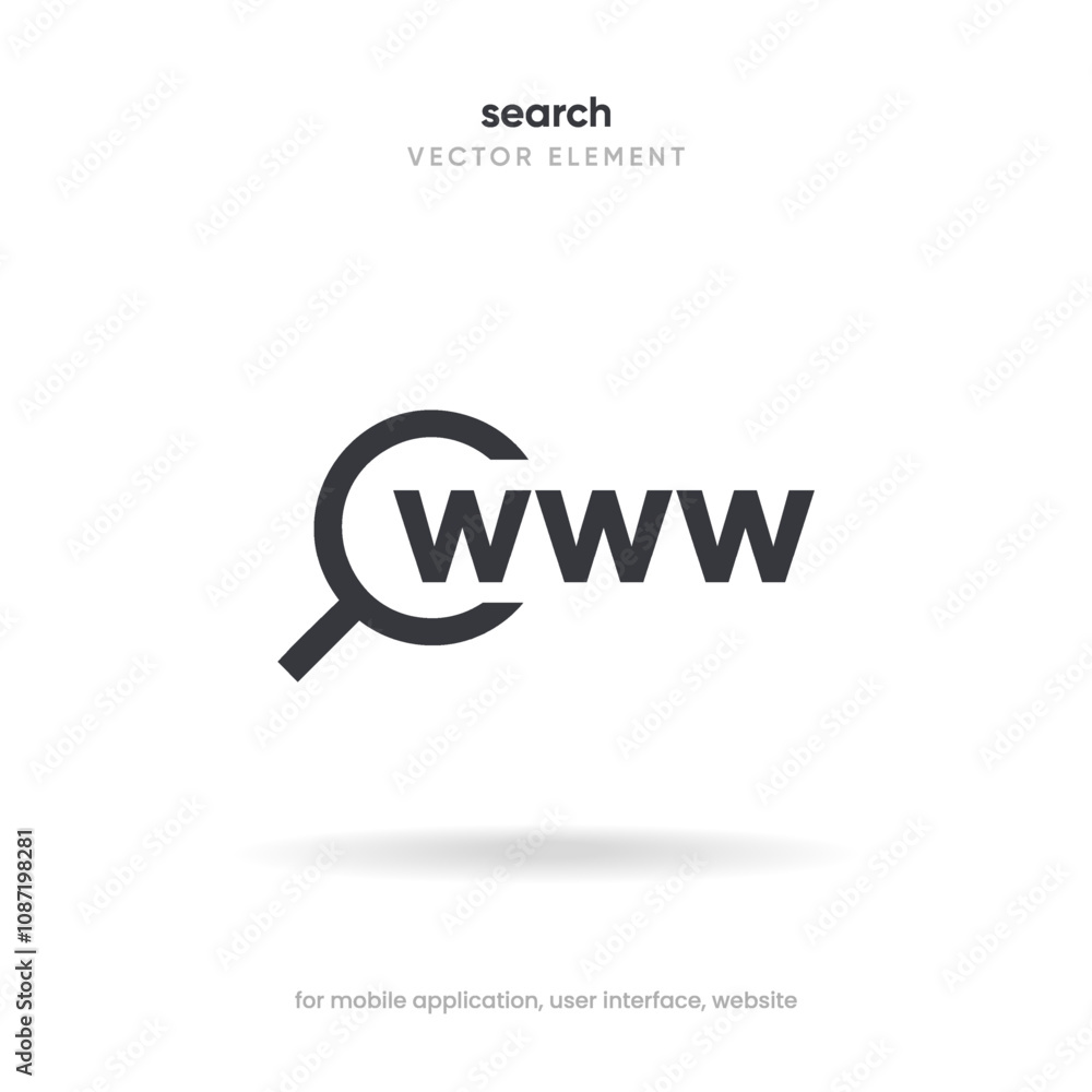 Fototapete Search Bar with suggestions for UI UX design and web site. Search Address and navigation bar icon. Collection of search form templates for websites. Search engine web browser window template.