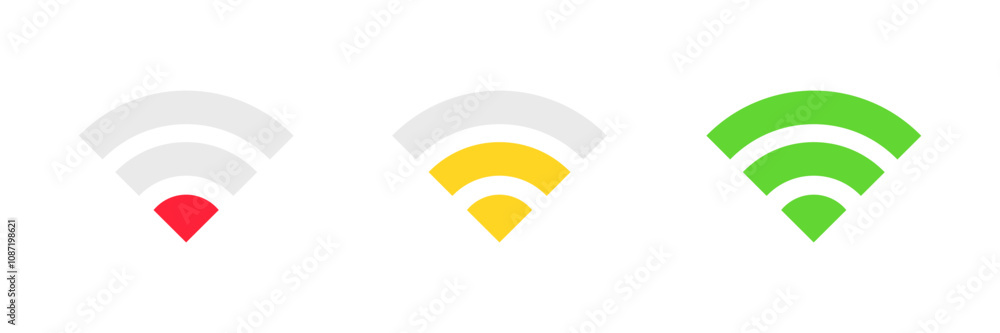 Poster set of wifi icons. connection and internet icon signal. vector wi-fi signal black. wireless icon set