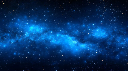 Naklejka premium Blue Nebula Stars Night Sky Abstract Background
