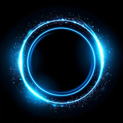 Obraz premium A circle with the quot glow quot in the dark