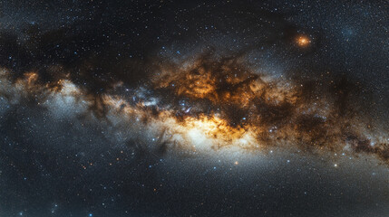 Stunning view of the galaxy showcasing vibrant colors and intricate cosmic structures at night