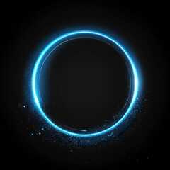 Obraz premium A circle with the quot glow quot in the dark