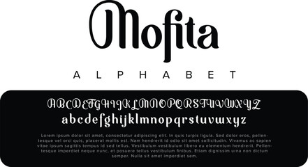 Luxury Mofita Stylish alphabet letters font for logo