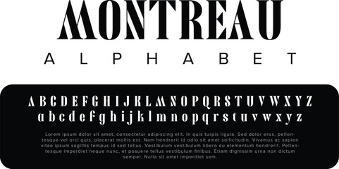 Luxury Montreau Stylish alphabet letters font for logo