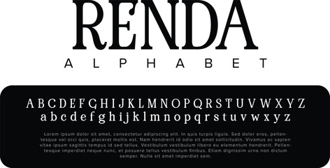 Luxury Renda Stylish alphabet letters font for logo