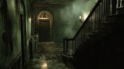 Fototapeta premium Eerie Mansion Interior 