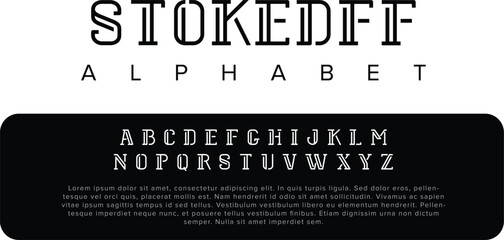 Luxury Stoked Stylish alphabet letters font for logo