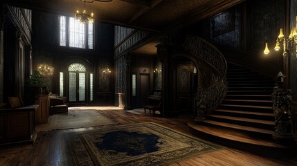 Eerie Mansion Interior 