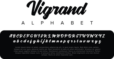 Luxury Vigrand Stylish alphabet letters font for logo