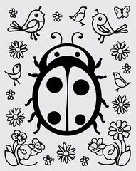 Obraz premium ladybug, an insect for coloring