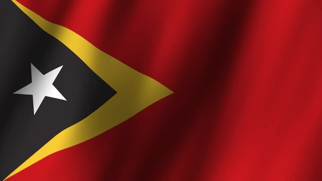 Animated Flag East Timor 4k video