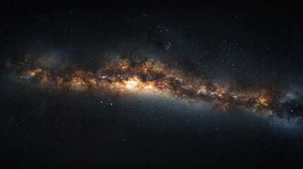 Fototapeta premium A stunning view of a spiral galaxy in the night sky captured from a dark location