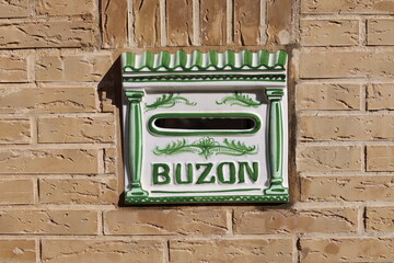 Ceramic mailboxes, buzon in Spain on the coas.