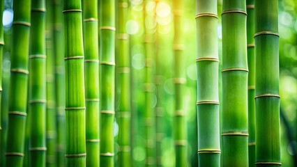 Obraz premium Vibrant Green Bamboo Forest Nature's Serenity and Lush Greenery