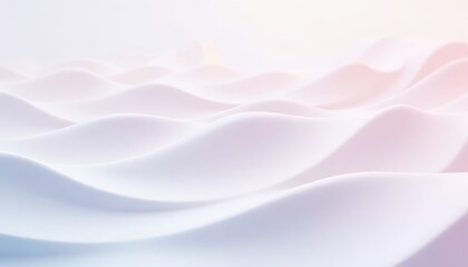 Obraz premium Abstract 3D wave background in soft pastel colors with smooth curves for elegant design concepts