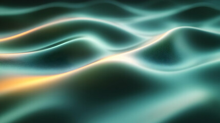 Obraz premium Abstract Background - Wavy Teal and Orange Abstract Design