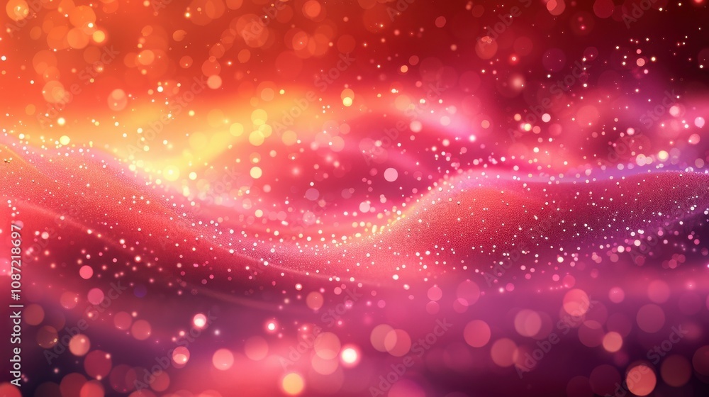 Poster vibrant abstract background with swirling colors and glowing particles creating a mesmerizing visual
