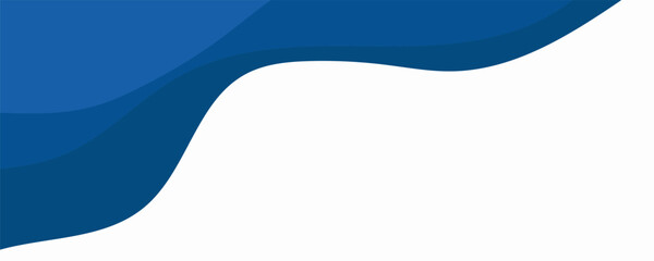 Abstract layered wave ocean banner design template