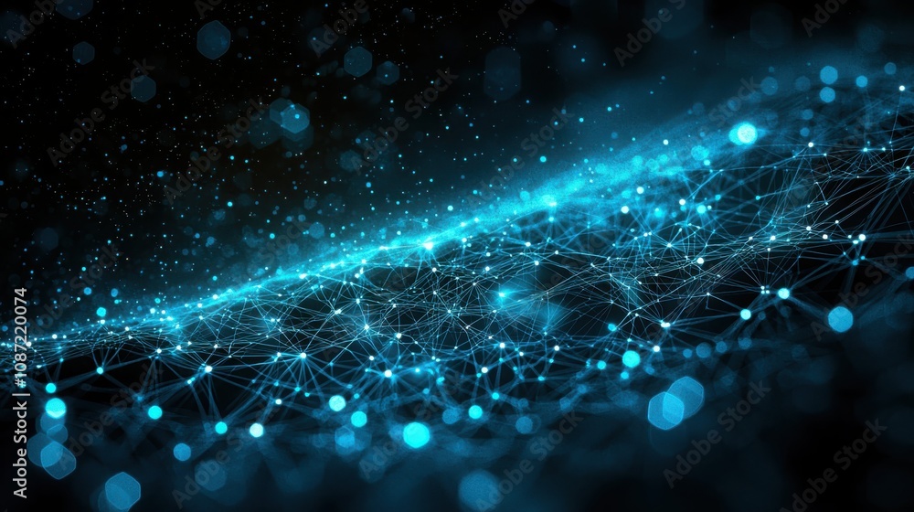 Poster exploring the digital landscape earth at night global connections visual data representation urban e