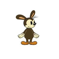 Vector graphic of a cute cartoon illustration of a standing mouse. This vector is perfect for wallpaper, background, decoration, banner, template, children's coloring book, and business etc.
