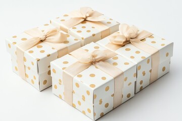 Gift box wrapped and tied with a bow There are many colors. Ready to give to someone special that was prepared On a white background that looks clean.