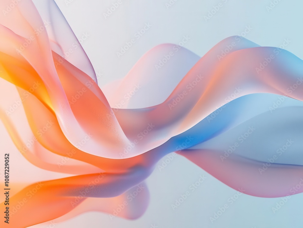 Poster minimalist abstract backdrop featuring soft gradients and flowing lines, creating a calming, stylish