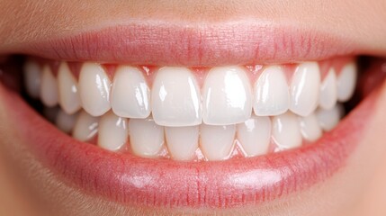 Fototapeta premium Dental check-up teeth cleaning smile maintenance concept. Bright smile with perfect white teeth.
