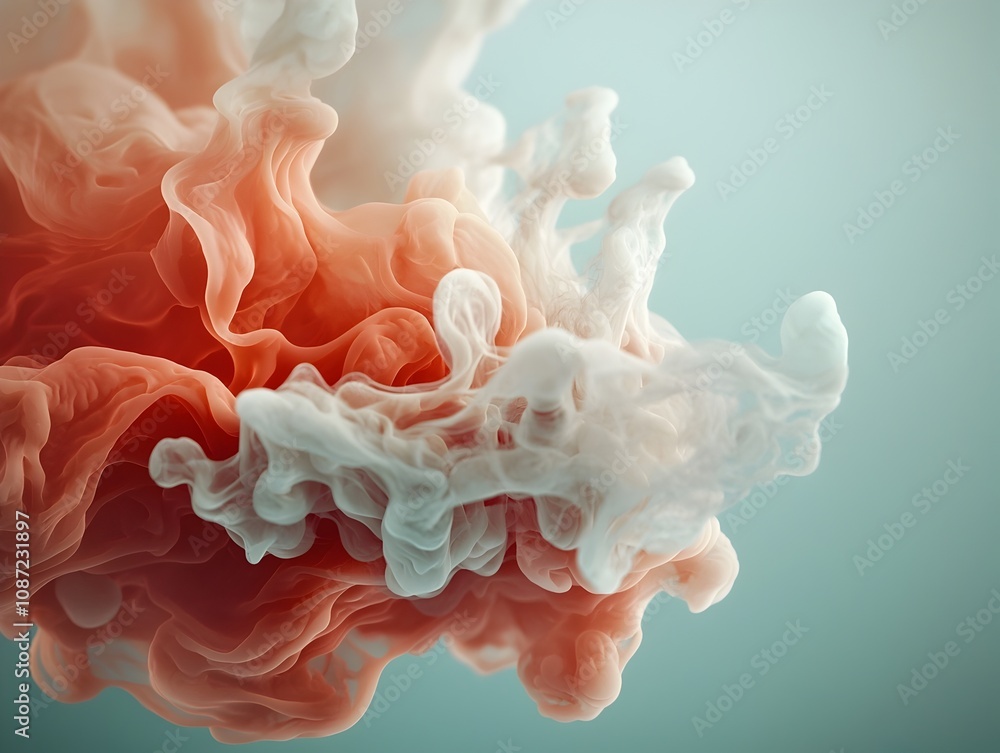Poster captivating molecular symphony an ethereal dance of microscopic patterns and luminous layers reveali