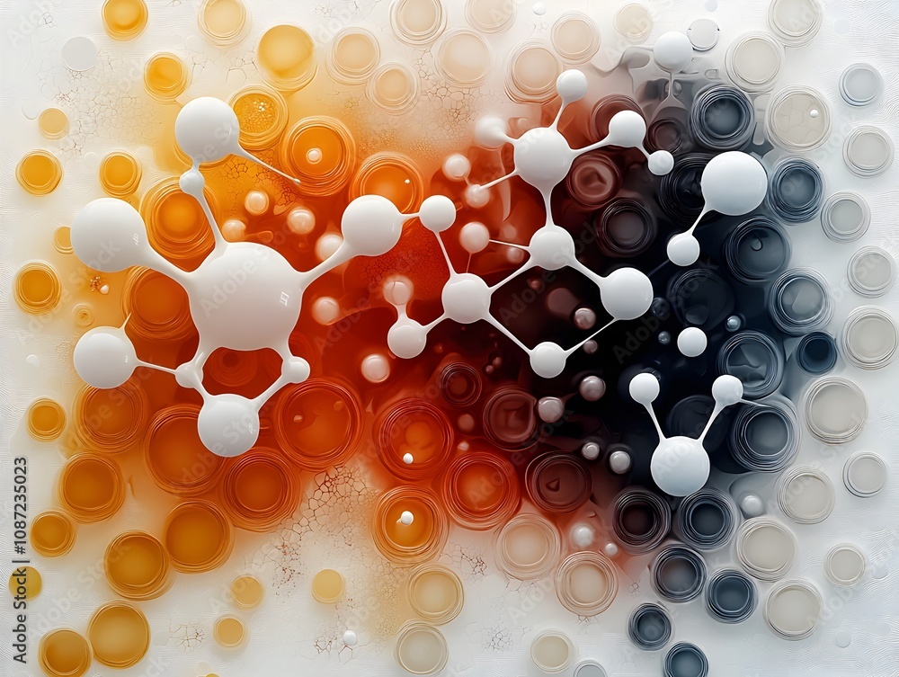 Poster mesmerizing molecular mosaic a captivating display of the intricate patterns of life microscopic bio