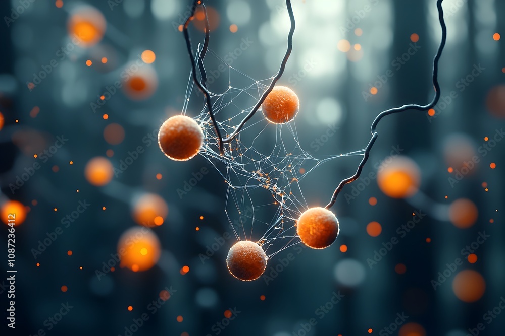 Aufkleber mesmerizing molecular visualizations of the complex intricate and luminous underpinnings of life wit