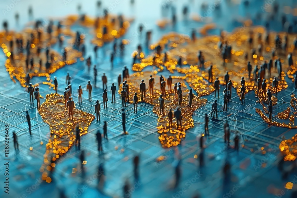 Poster optimizing global business infrastructure illuminated networking strategies for the digital age