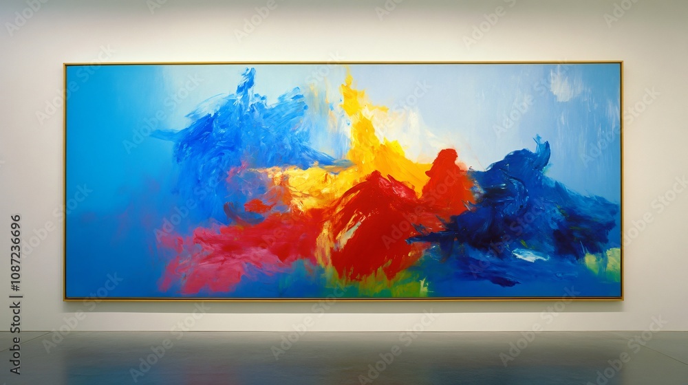 Poster Abstract Expressionist Painting: A Symphony of Color and Emotion | Large-Scale Canvas Art
