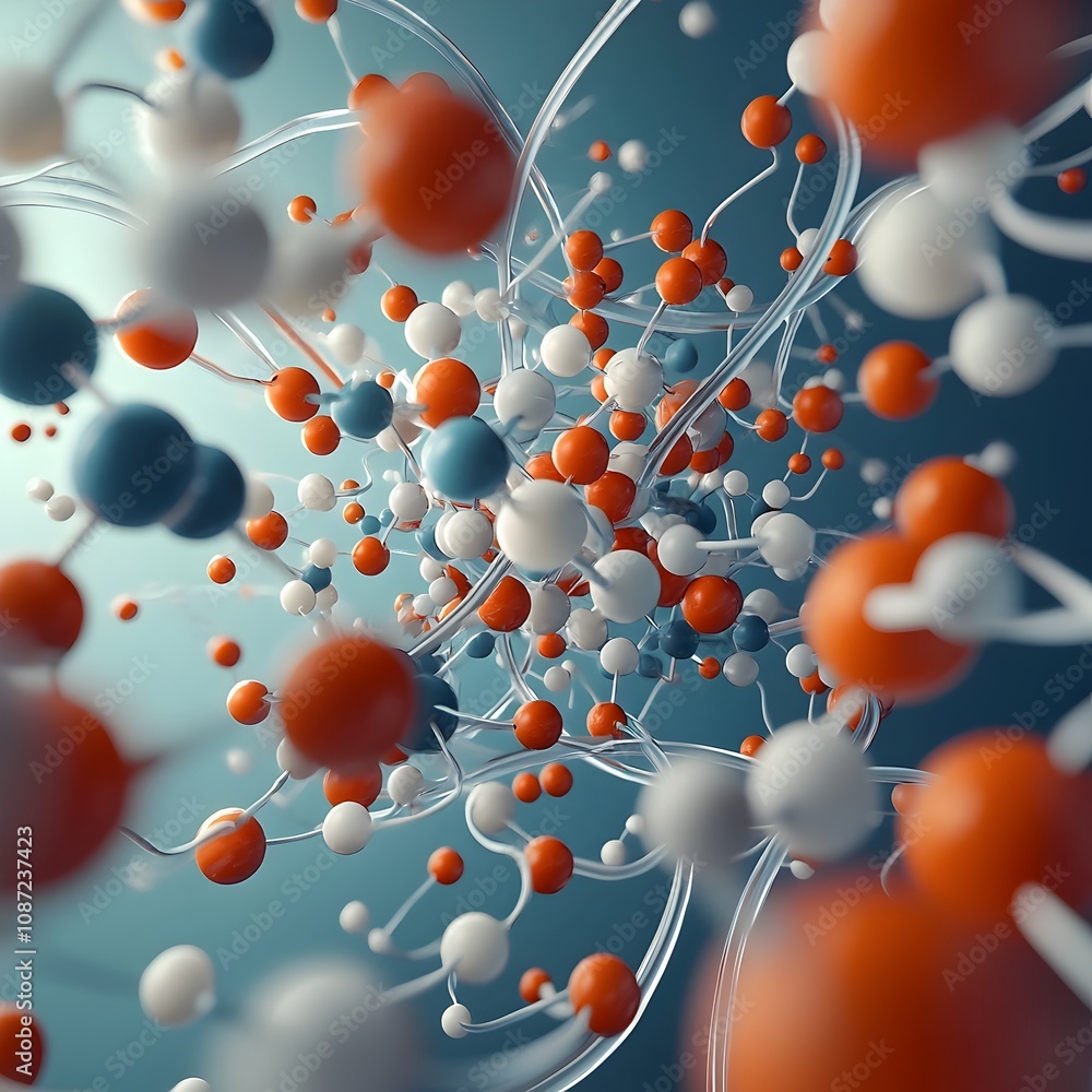 Poster hypnotic molecular kaleidoscope a captivating abstract visualization that showcases the intricate da
