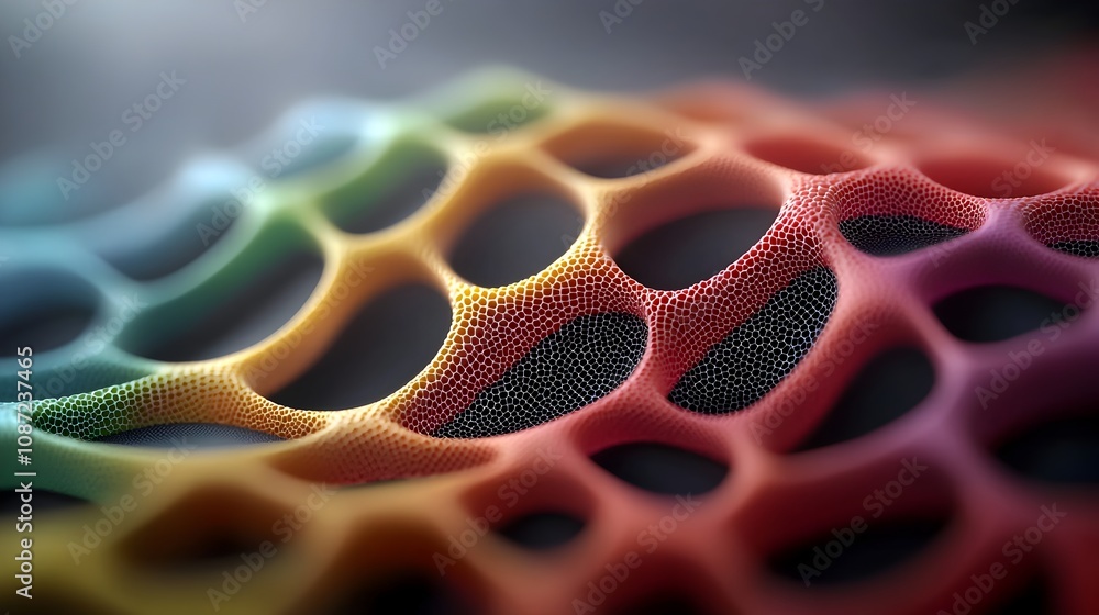 Poster captivating molecular mosaic a mesmerizing display of the intricate patterns and microscopic cellula