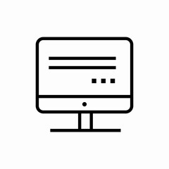 Fototapeta premium display computer monitor icon vector