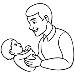  man feeds newborn baby experiencing