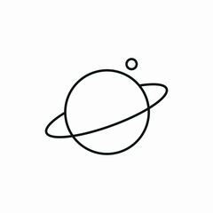 saturn planet icon vector sign © agv
