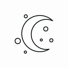 moon solar system star icon vector