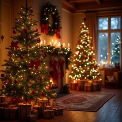 christmas tree with candles