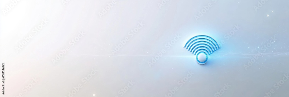 Aufkleber a bright blue wi-fi icon showcases wireless connectivity, representing modern technology and online 