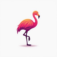 Vibrant Pink Flamingo Icon