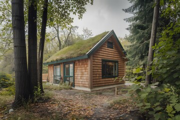 naturel hous e in middle of forest