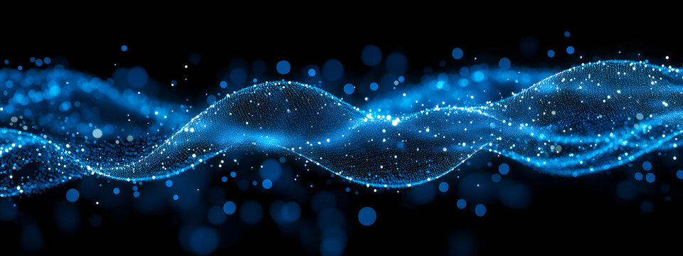 Vagues de texture lumineuse bleue