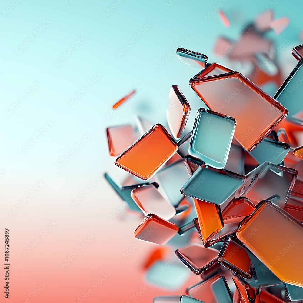 Poster captivating abstract visualization showcasing the intricate molecular structure and shimmering cryst