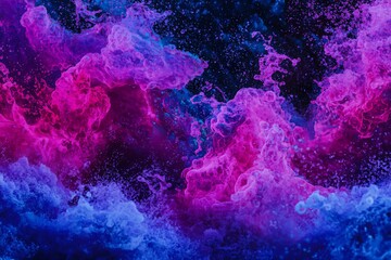 Vibrant Abstract Waves of Colorful Swirls in Pink, Purple, and Blue